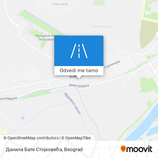 Данила Бате Стојковића mapa