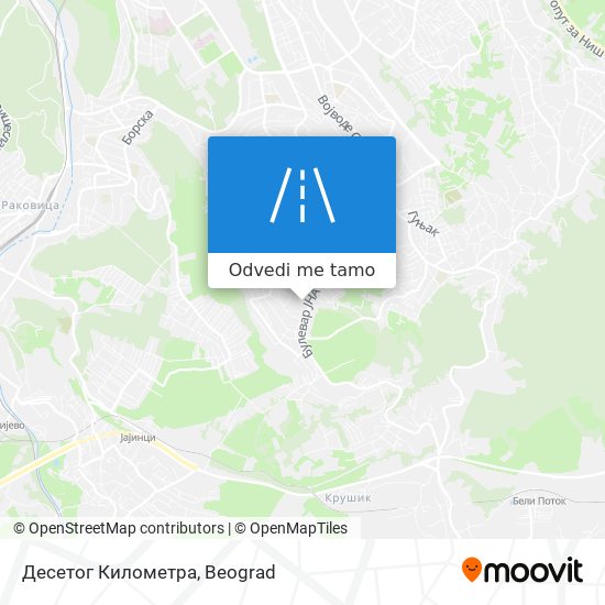 Десетог Километра mapa