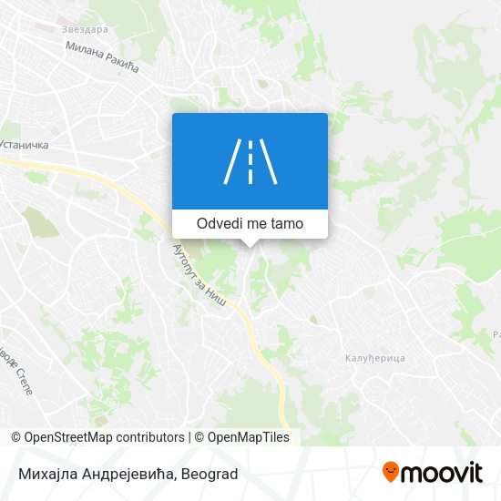 Михајла Андрејевића mapa