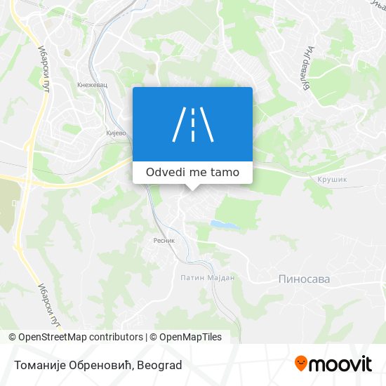 Томаније Обреновић mapa