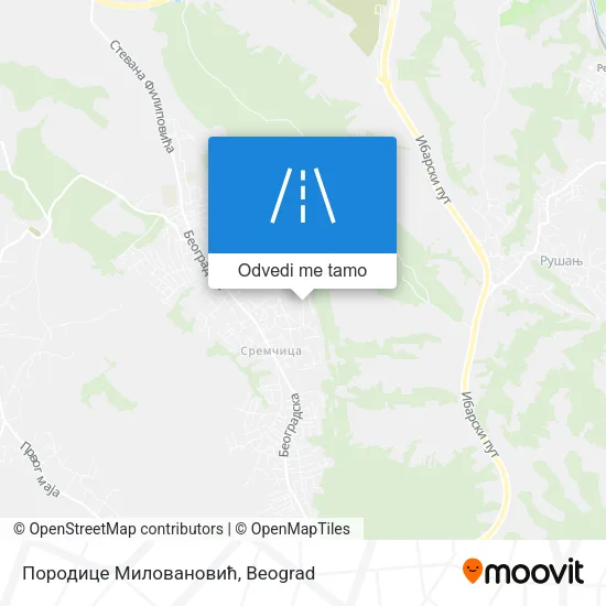 Породице Миловановић mapa