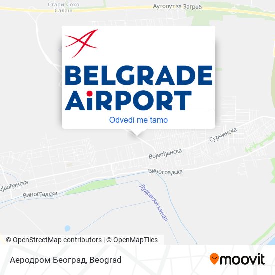 Аеродром Београд mapa