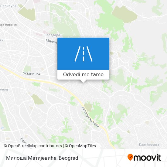 Милоша Матијевића mapa