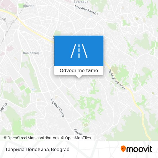 Гаврила Поповића mapa