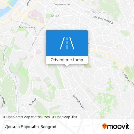 Данила Бојовића mapa