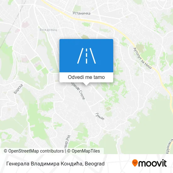 Генерала Владимира Кондића mapa
