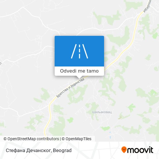 Стефана Дечанског mapa