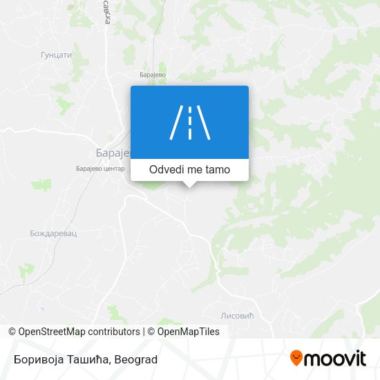 Боривоја Ташића mapa