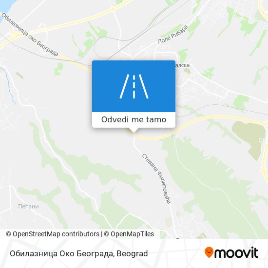 Обилазница Око Београда mapa