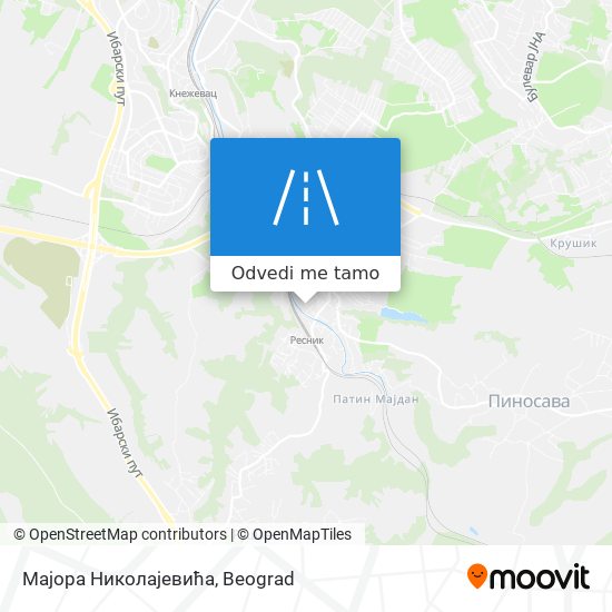 Мајора Николајевића mapa