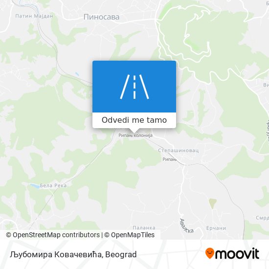 Љубомира Ковачевића mapa