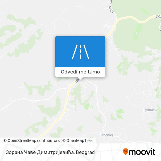 Зорана Чаве Димитријевића mapa