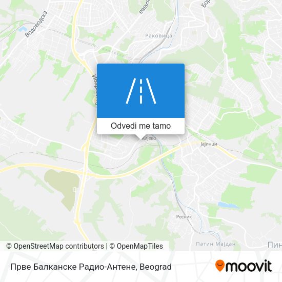 Прве Балканске Радио-Антене mapa