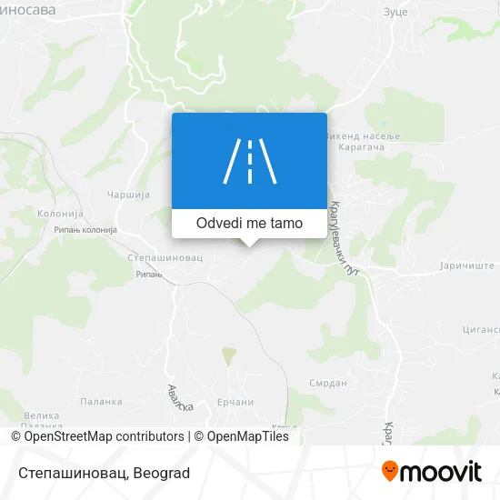 Степашиновац mapa