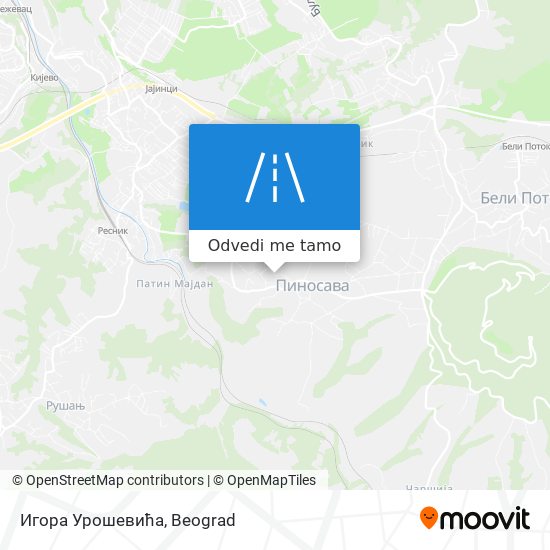 Игора Урошевића mapa