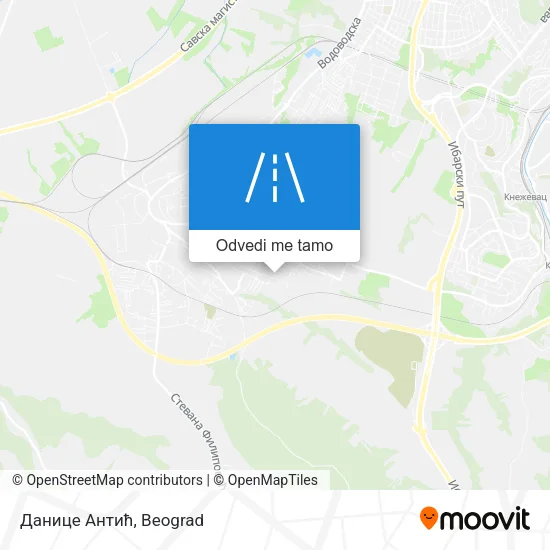 Данице Антић mapa
