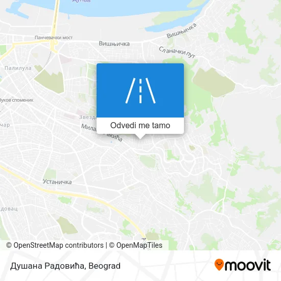 Душана Радовића mapa