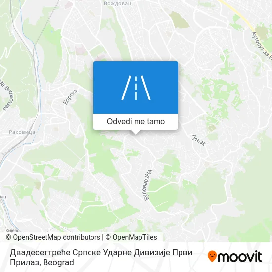 Двадесеттреће Српске Ударне Дивизије Први Прилаз mapa