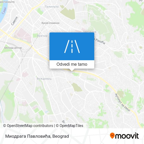 Миодрага Павловића mapa