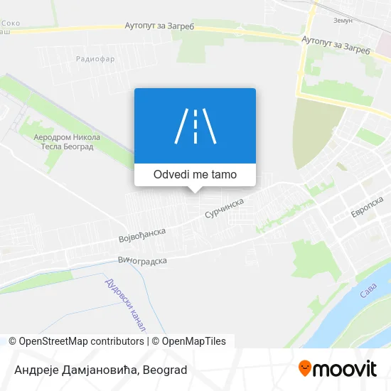 Андреје Дамјановића mapa