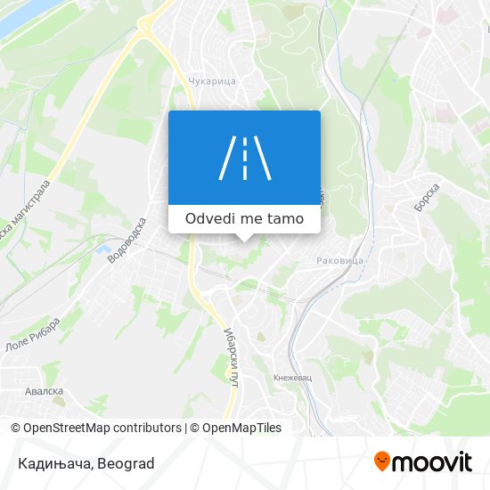 Кадињача mapa