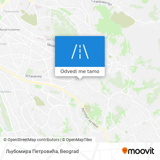 Љубомира Петровића mapa