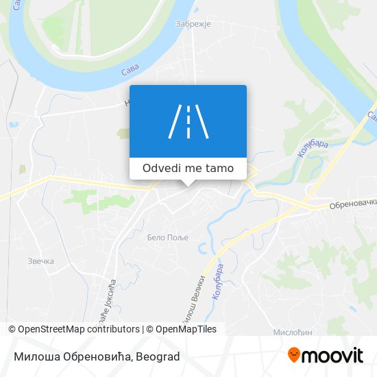 Милоша Обреновића mapa