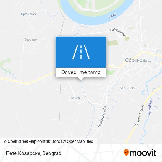 Пете Козарске mapa