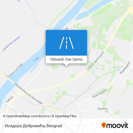 Исидора Добровића mapa