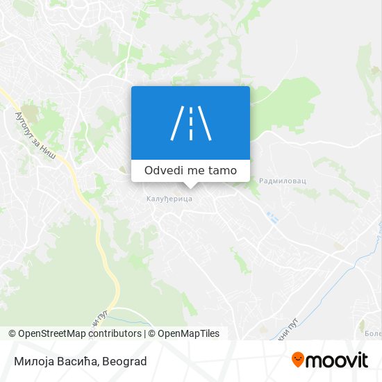 Милоја Васића mapa