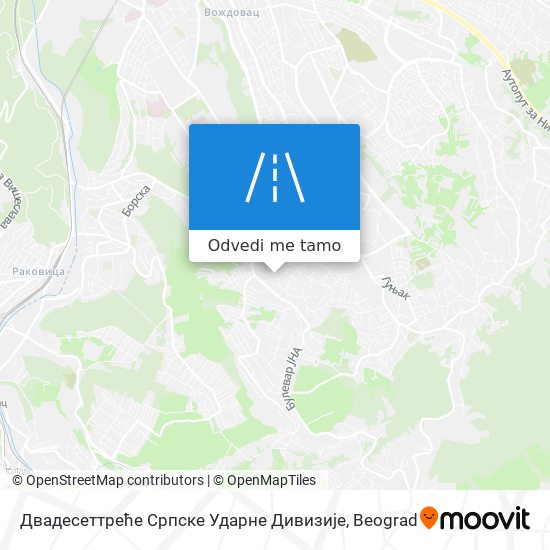 Двадесеттреће Српске Ударне Дивизије mapa