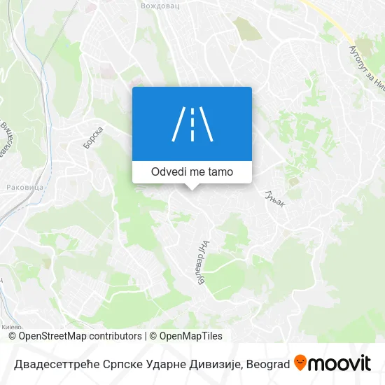 Двадесеттреће Српске Ударне Дивизије mapa