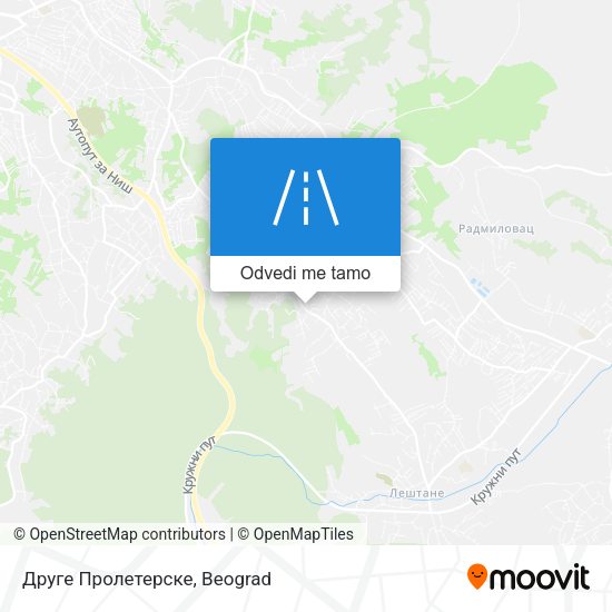 Друге Пролетерске mapa