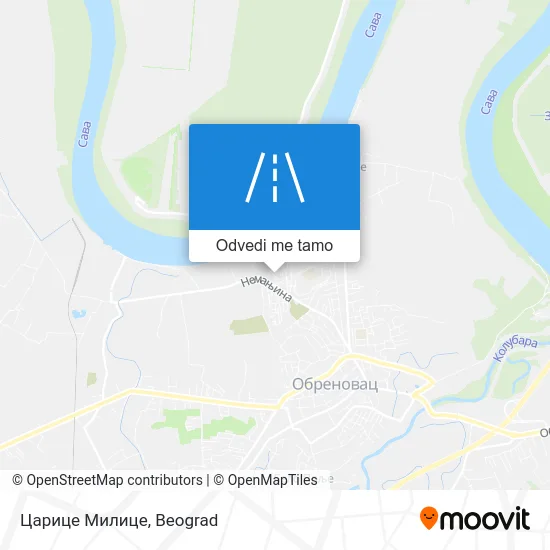 Царице Милице mapa