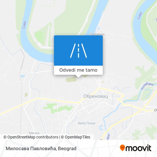 Милосава Павловића mapa