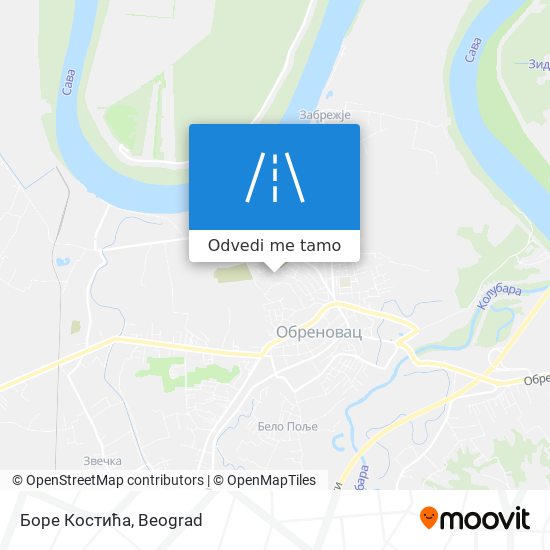 Боре Костића mapa