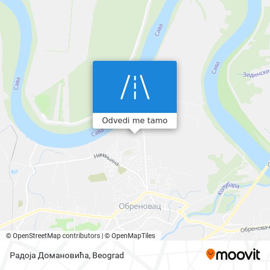 Радоја Домановића mapa