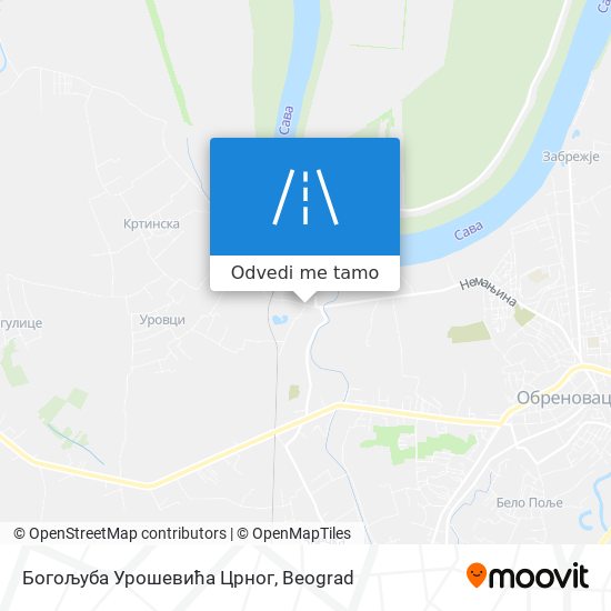 Богољуба Урошевића Црног mapa