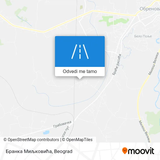 Бранка Миљковића mapa