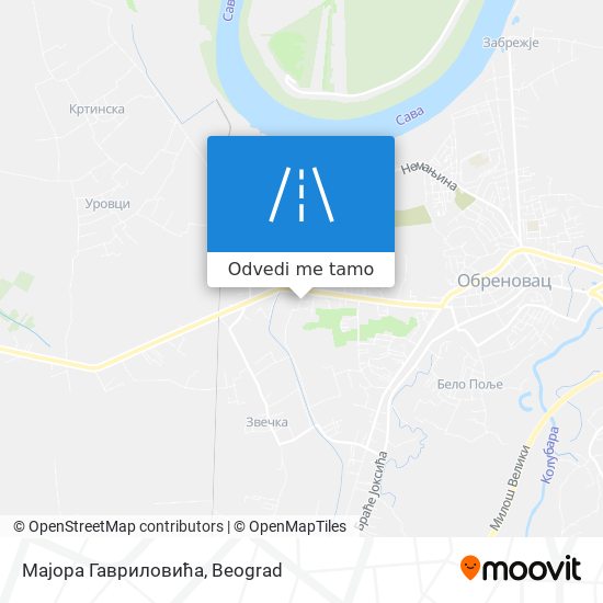 Мајора Гавриловића mapa