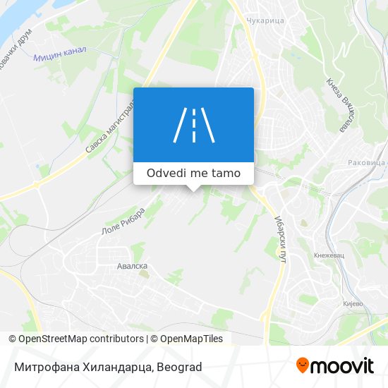 Митрофана Хиландарца mapa