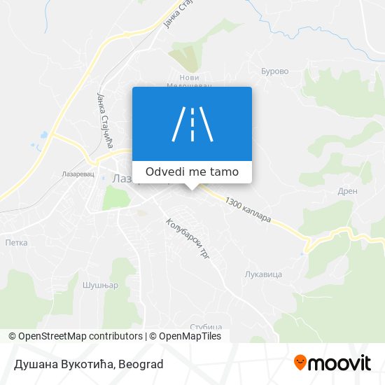 Душана Вукотића mapa