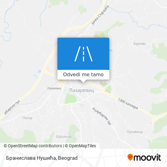 Бранислава Нушића mapa