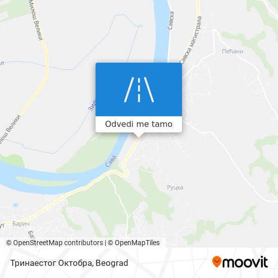 Тринаестог Октобра mapa