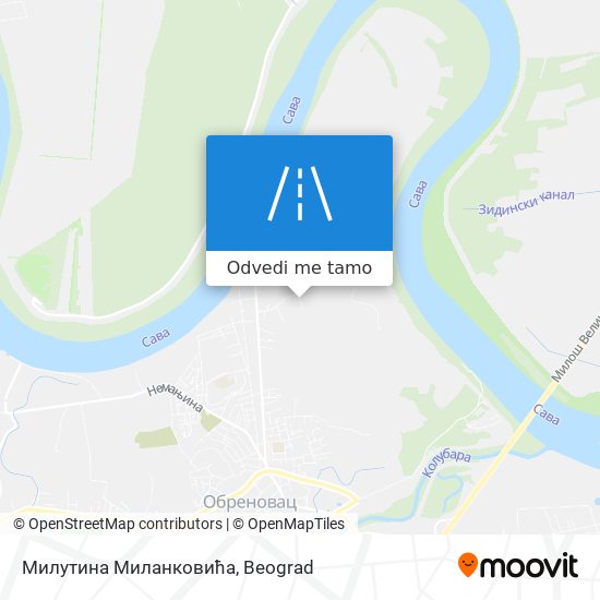 Милутина Миланковића mapa