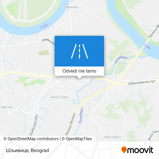Шљивице mapa