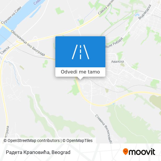 Радета Краповића mapa