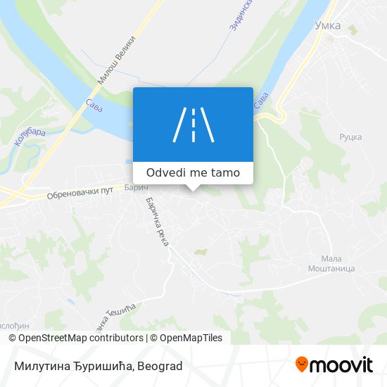 Милутина Ђуришића mapa