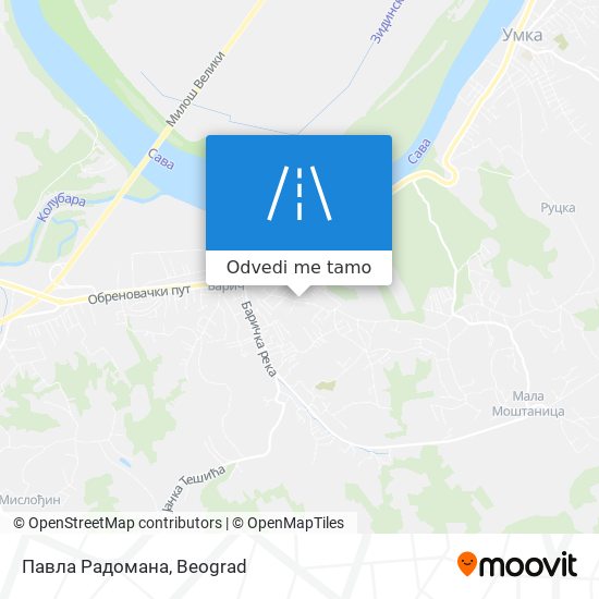 Павла Радомана mapa