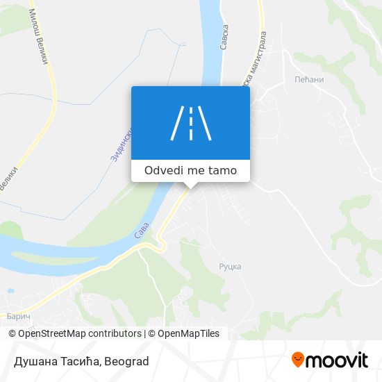 Душана Тасића mapa